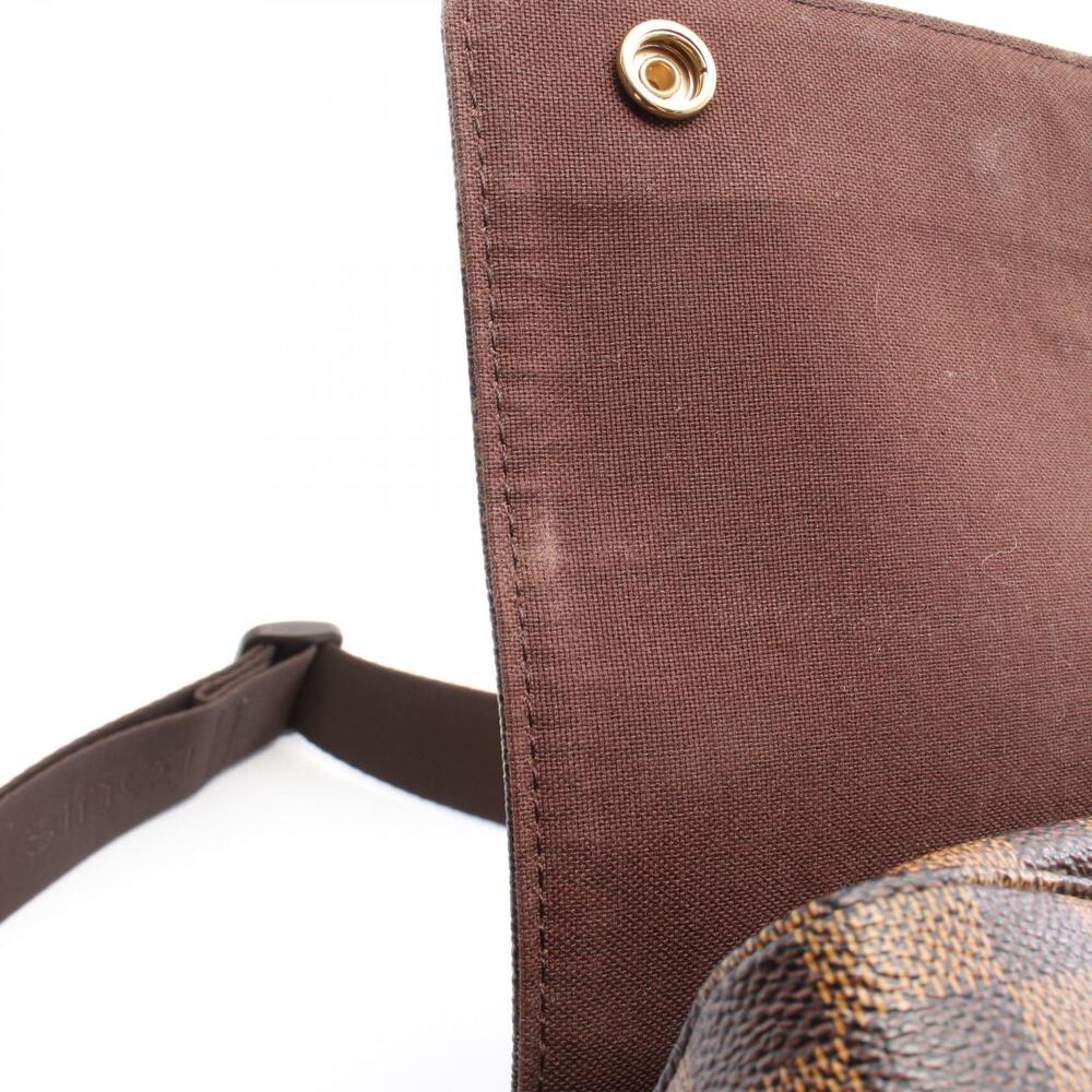 Louis Vuitton Canvas Bag Damier Brown Naviglio Leather Shoulder - Picture 5 of 6